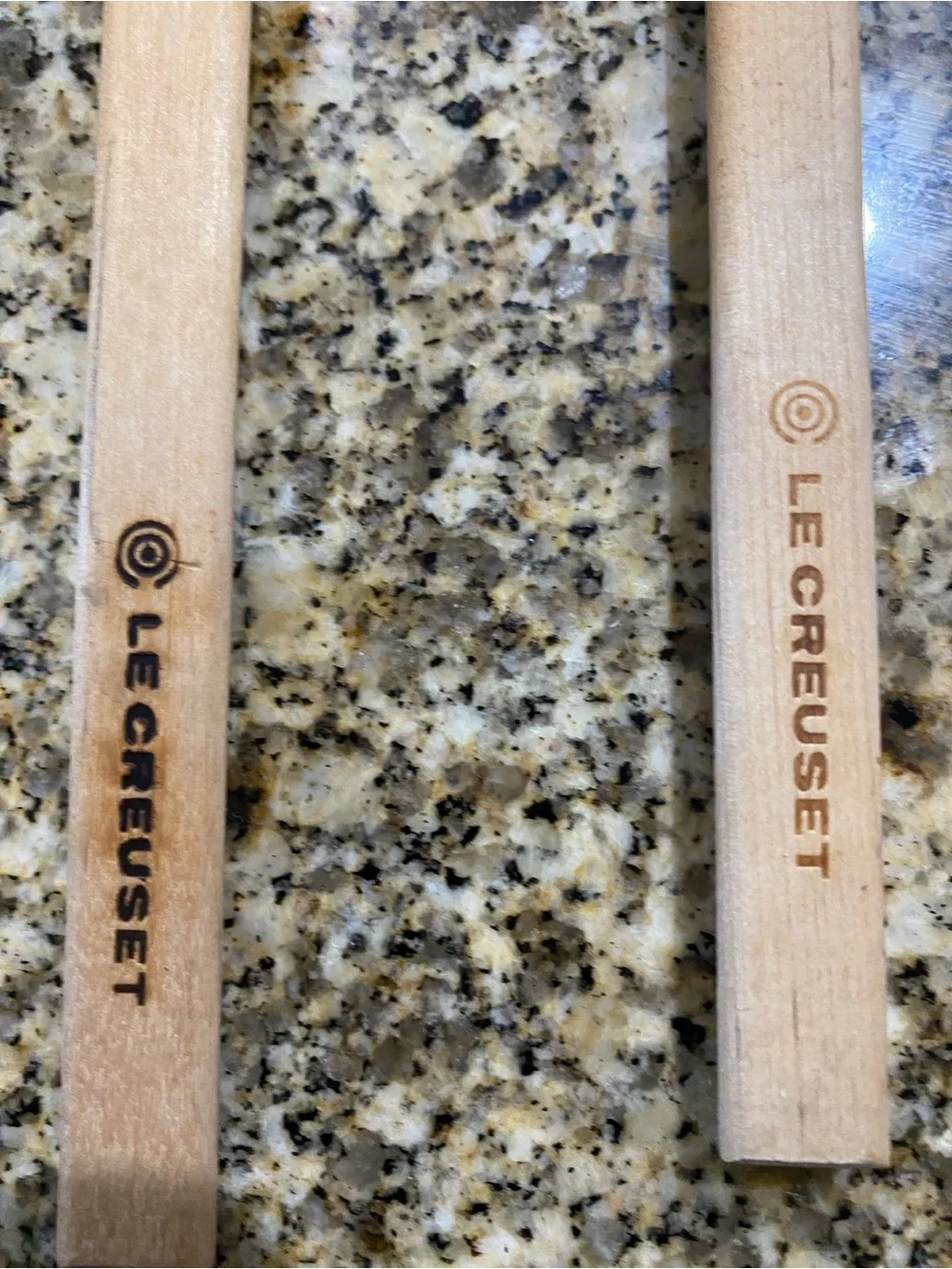 Le Creuset Silicone Spatula Wood Handle Retired Soleil Yellow & Hibiscus Scraper